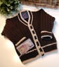 SALE Designer Baby Boy's  Hand Knitted Cosy Warm Cardigan  6-12  mths size - Image 6