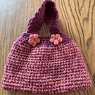 Orange and burgundy stash bag 