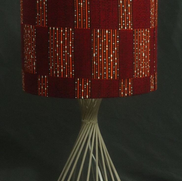 Red blocks patterns African print inspired fabr... - Folksy