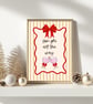 Festive Christmas Wall Art, Christmas Gin Quote Print, Christmas Kitchen Decor - Image 3