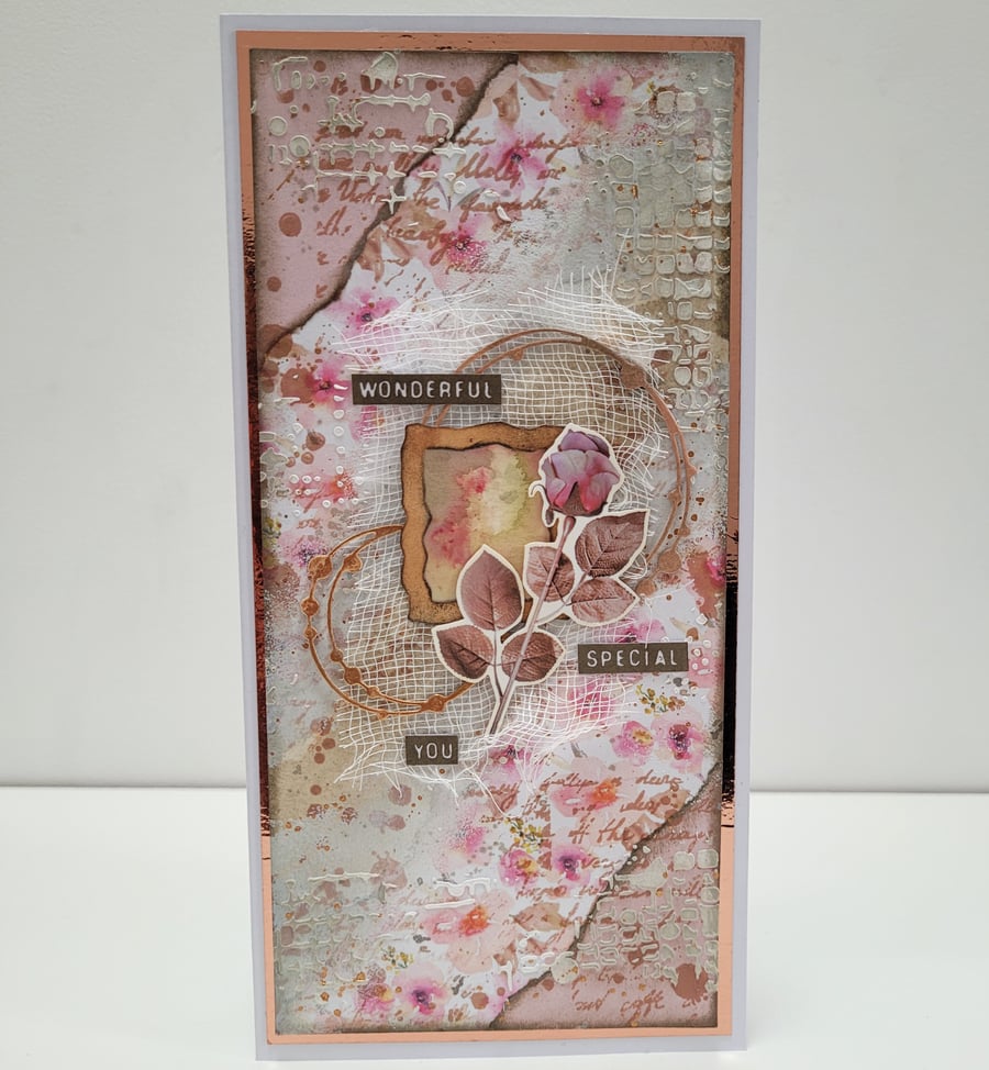 Mixed Media Art Collage Card - Any Occasion