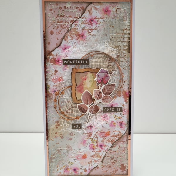 Mixed Media Art Collage Card - Any Occasion