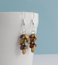 Dragonscale Earrings in shades of Antique Gold - Image 2