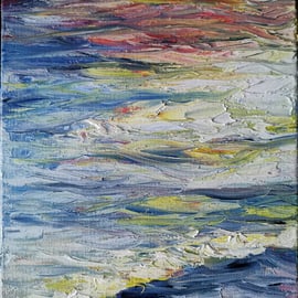 Sunset Sea Oil Painting