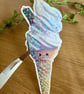 Holographic 99 Flake Ice Cream - Cute Soft Serve Vinyl Sticker - Image 4