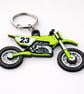 Personalised Dirt Bike Keyring, Custom Rider Number Motocross Gift - Image 2