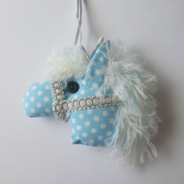 Horse Christmas Decoration Fabric Bauble Pony Hobby Horse