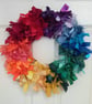 Rainbow Coloured Rag Wreath - Image 2