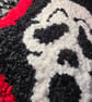 Large Ghost Face Inspired Punch Needle Wall Art – Handmade Horror Decor - Image 4