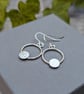 Sterling Silver Circle Earrings with Textured Discs - JBJ1107