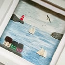 Coastal Scene, Beachcombed Art, Perfectly Imperfect