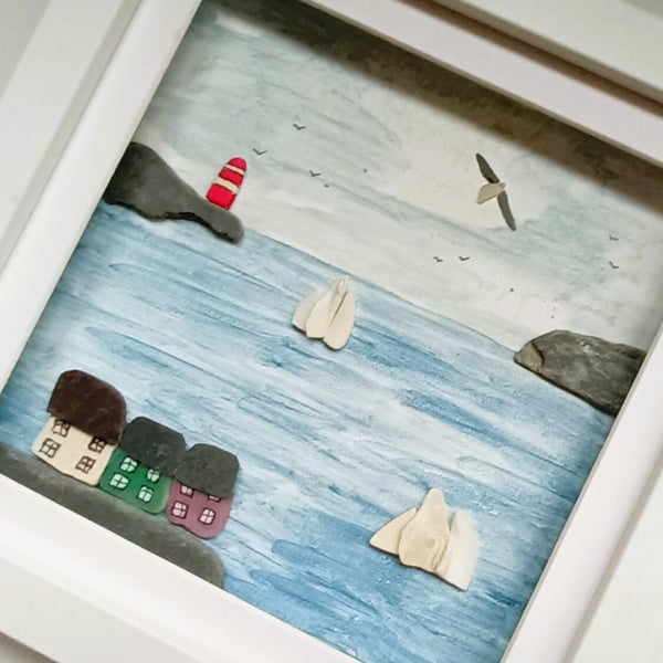 Coastal Scene, Beachcombed Art, Perfectly Imperfect