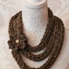 Scarf Womens Super Chunky Finger Knitted Necklace 