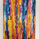 Impasto Abstract Acrylic Painting on Birch Panel