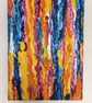 Impasto Abstract Acrylic Painting on Birch Panel