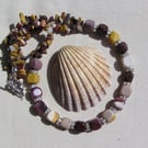 Mookaite Jasper Crystal Gemstone Statement Necklace "Desert Rainbow"