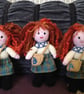 Small 7" Katie doll. Birthday gift . Scotland personalised bag - Image 4
