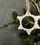 3 Ceramic hollow star decorations - Image 1