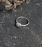 Hammered silver pebble ring  - Image 2