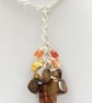 Silver Plated Cluster Necklace - Image 2