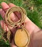 Orange Calcite Macrame Pendant  - Image 3