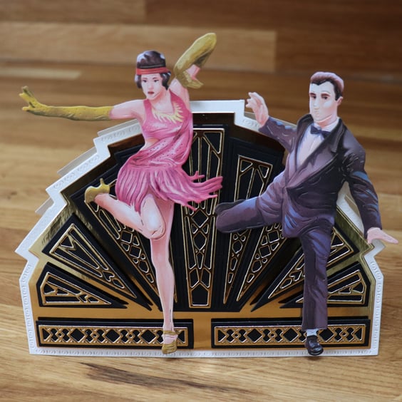 Art Deco Dancing couple in the swing 