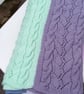 Hand knitted  blanket with cables  - Image 7