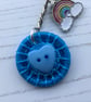 Dorset Button Keyring with a Rainbow Charm - Image 3