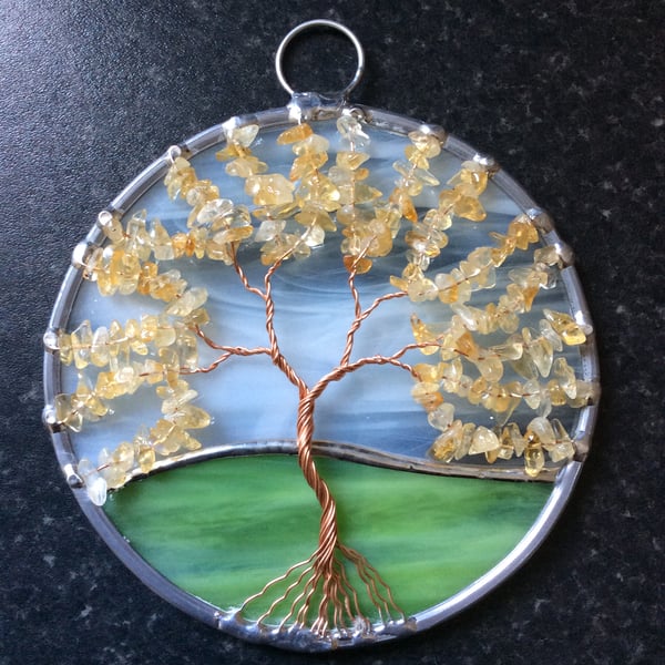 Citrine  tree of life  (0601)