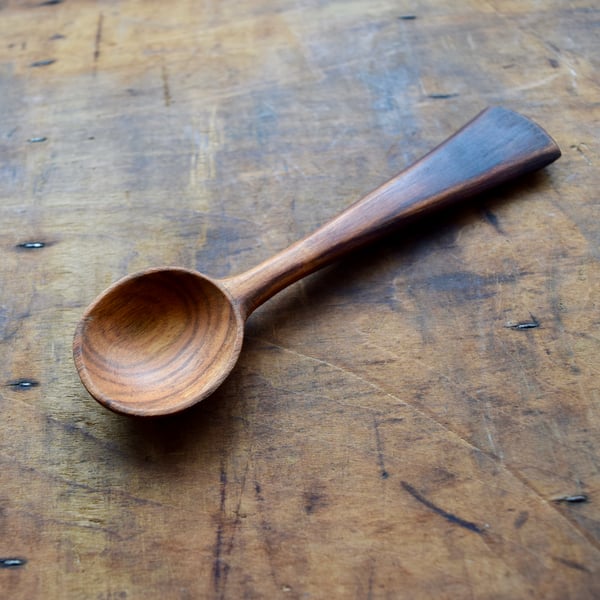 Hand carved wooden spoon made from cherry wood