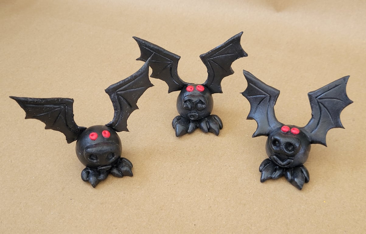 Batty meeting you here - Batty trio, Handmade ornaments