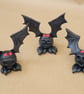 Batty trio, Handmade bat ornaments - Image 1