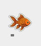 Funny Vinyl Sticker For Adults - Orange Fish
