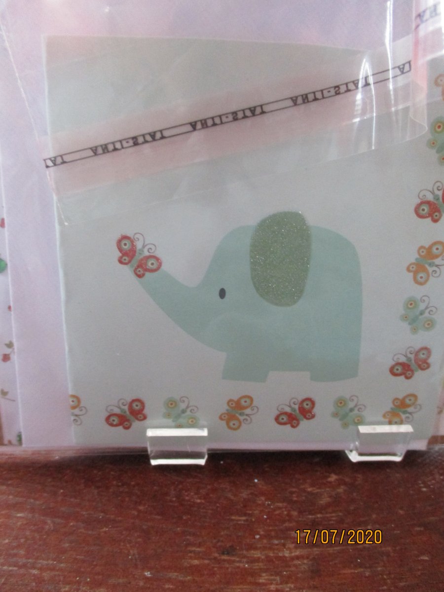 Elephant New Born Card