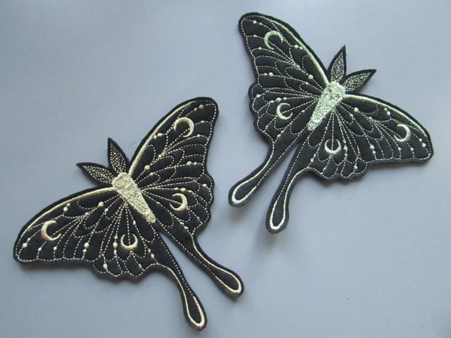 Raven Embroidered Sew on Applique Patch