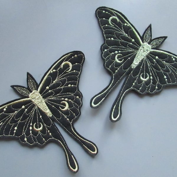 Raven Embroidered Sew on Applique Patch
