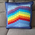 Rainbow effect cushion cover