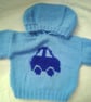 Boys Hooded Jumper with a Car Motif, Baby Shower Gift, Custom Make, Jumper - Image 7