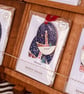 Epsom Christmas card and matching hanging wooden ornament GIFT SET (QM2989)