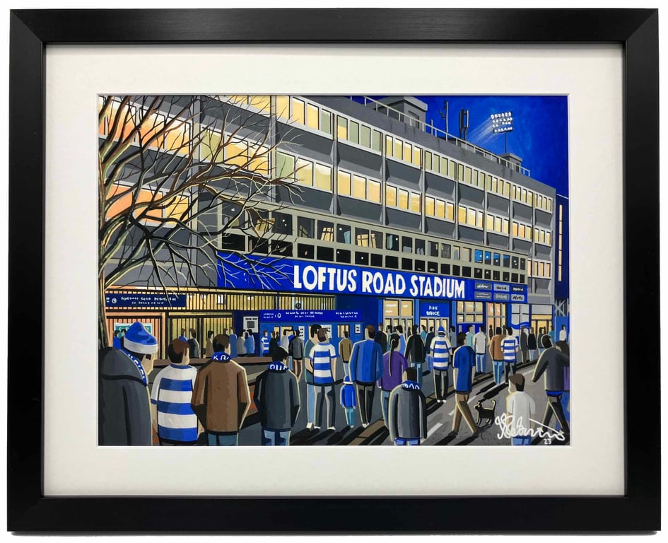 QPR. Framed & Unframed Art Print, Football FC, Queens Park Rangers Stadium Gift