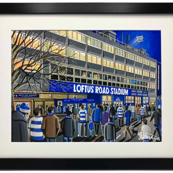 QPR. Framed & Unframed Art Print, Football FC, Queens Park Rangers Stadium Gift