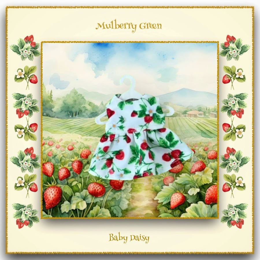 Sweet Strawberries Dress for Baby Daisy 