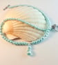 Pale Aqua Glass Pearl Necklace - Handmade In Devon - Image 3