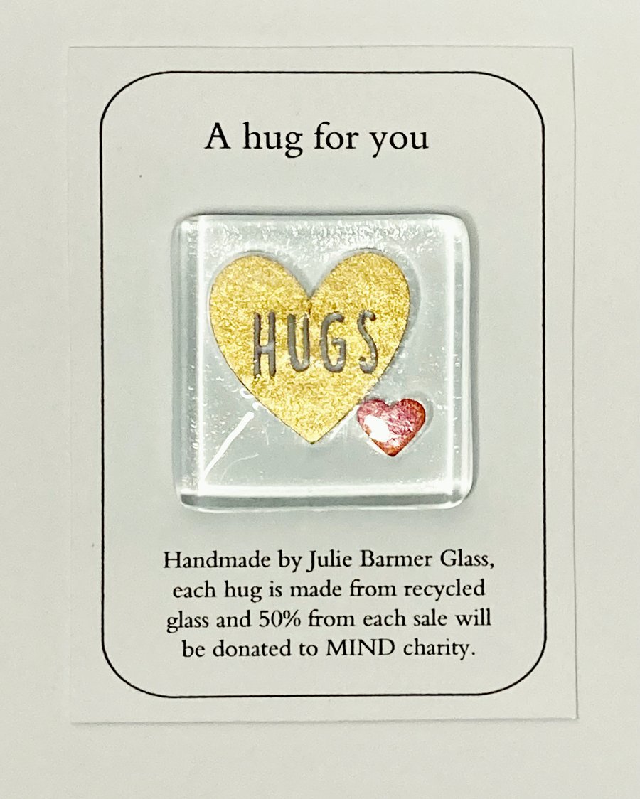 Fused glass hug -gift