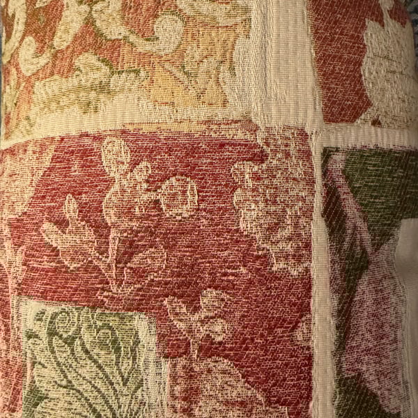 Handmade Reversible Bolster Cushion - Patchwork & Dusky Pink