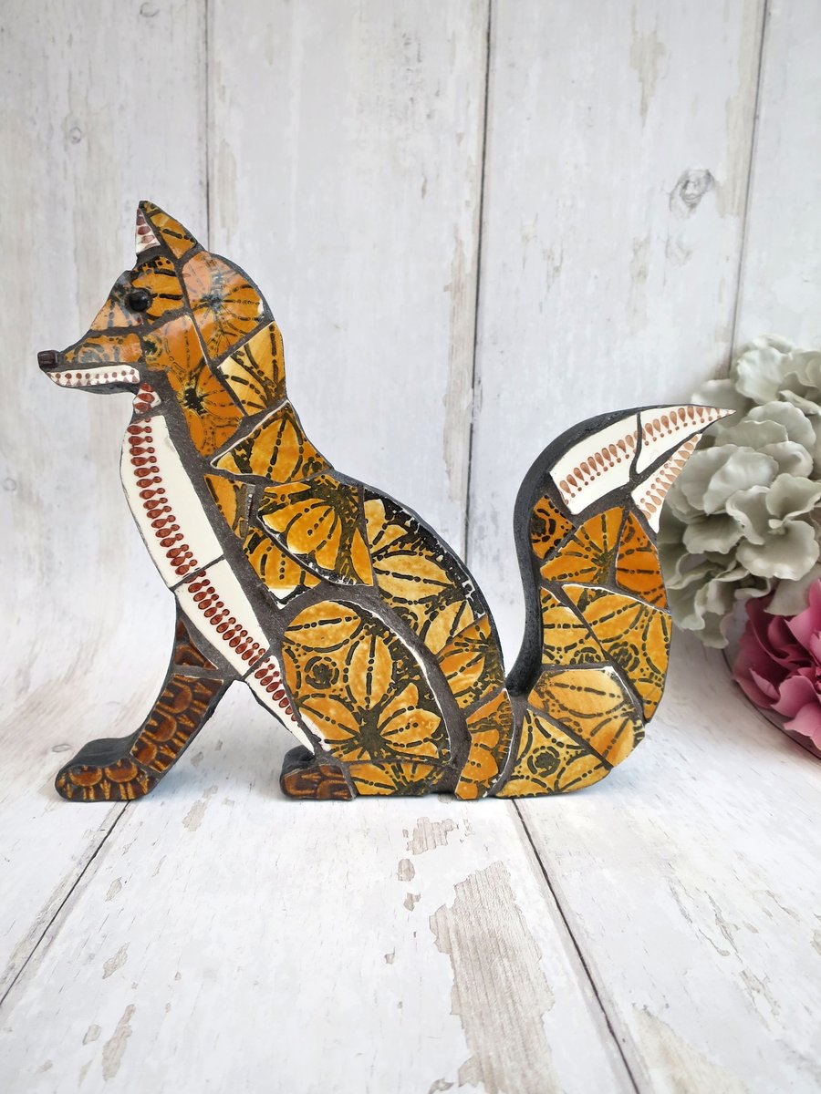 Retro Mosaic Fox - Mid Century China