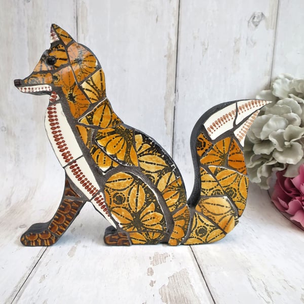 Retro Mosaic Fox - Mid Century China