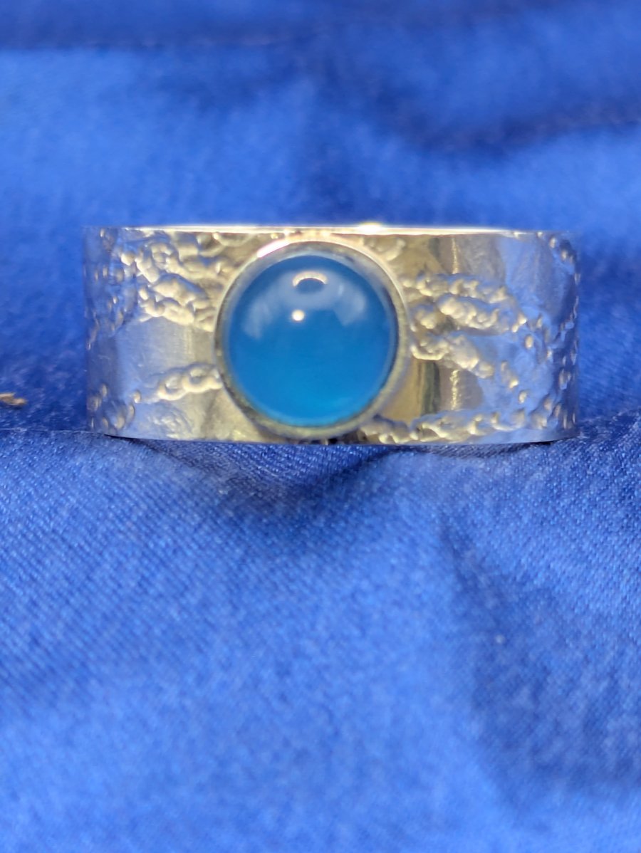 Silver and Blue Agate