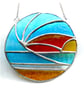 Sunset Waves Suncatcher Stained Glass 020 Handmade Art Gift - Image 8