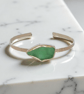 Cobalt Blue Gold Sea Glass Cuff - Image 4